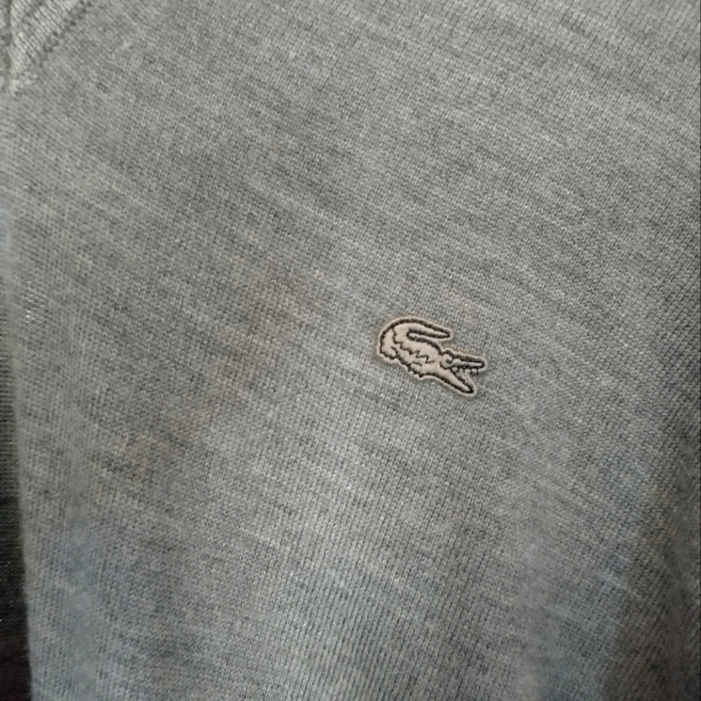 Mens v neck Lacoste sweater pure wool